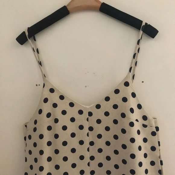 [into] Black polka dot oatmeal Cute ruffles Cotton Romper - Picture 2 of 10